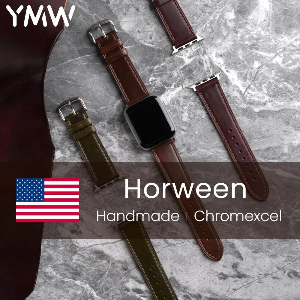 YMW Horween ũ  Ʈ,  ġ , 45mm, 44mm, 41mm, 49mm,    ð , iWatch Ultar 8 7 6
